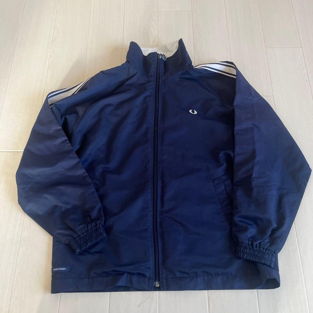 FRED PERRY ネイビー ナイロンジャケット S - メルカリ