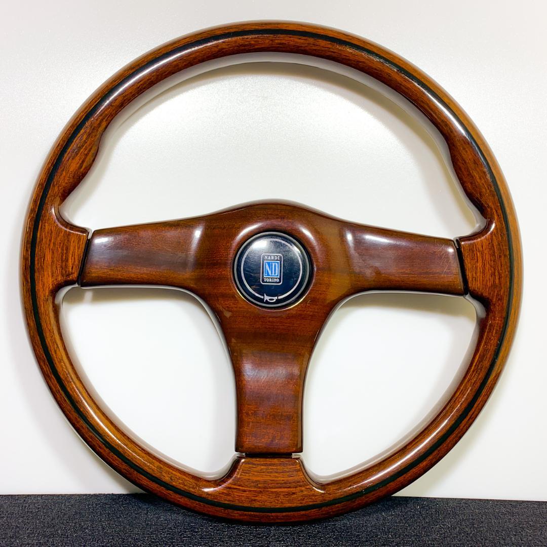 ナルディ ガラ3 タイプ3 36.5Φ マホガニー 美品 ホーンボタン付 希少