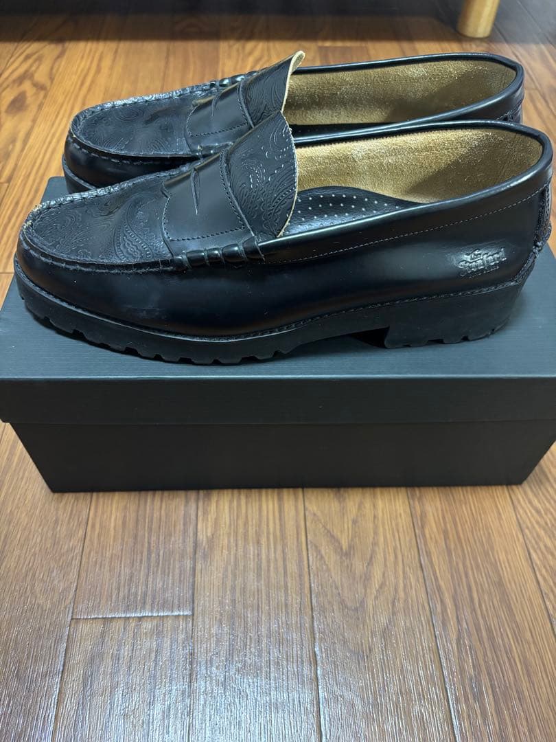 KENFORD ケンフォード ローファー つま先ペイズリー柄 革靴 26.5cm