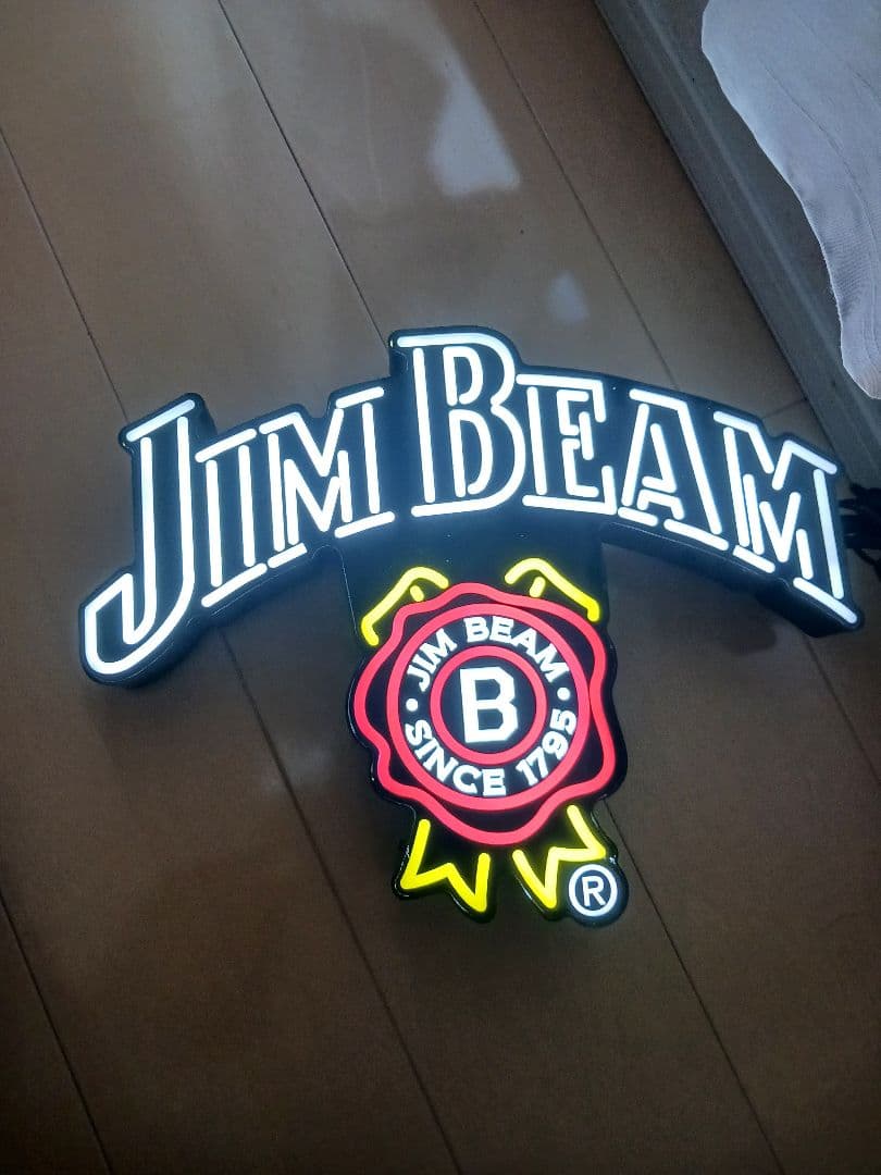 ジムビーム　ネオン　看板　ライト JIMBEAM ジムビーム ネオンサイン 自営 BAR 店舗 かっこいい おしゃれ