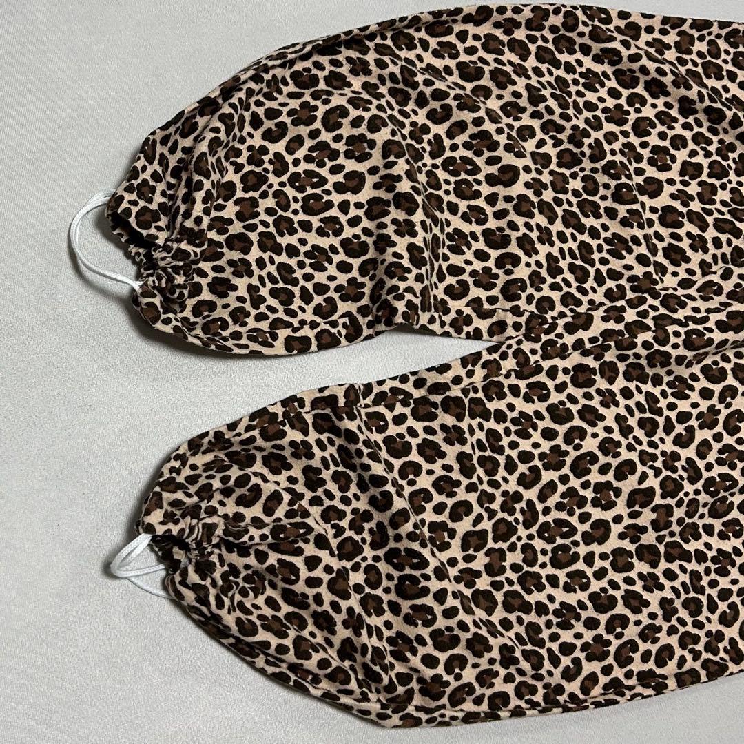 90s フランネル レオパード ワイドレッグ イージーパンツ フェアリー