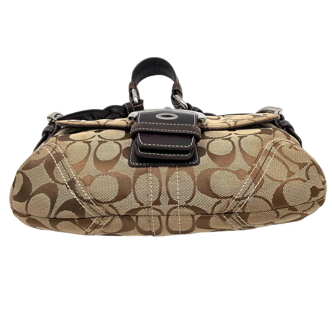 極美品 COACH コーチ ワンショルダーバッグ シグネチャー ソーホー