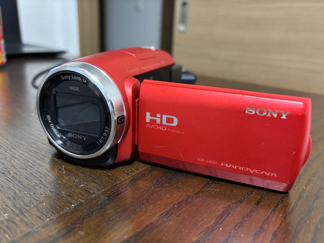 【美品】Sony Handycam HD 赤色 本体 Sony HDR-CX100 High Definition Handycam 'PAL' HDR-CX100RE B&H