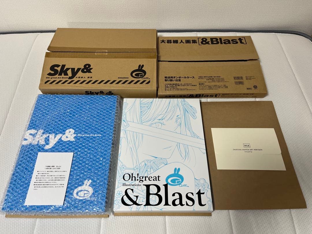 大暮維人 画集 『&Blast』『Sky&』輸送用外箱付き イラストカード付き 大暮維人画集 Sky & | 大暮 維人 |本 | 通販 | Amazon