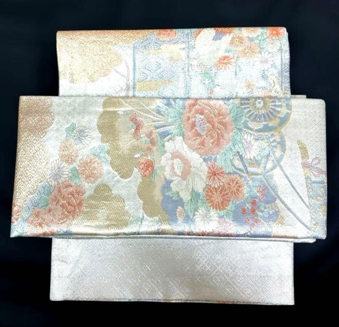 袋帯 ワンタッチ作り帯 マジックテープ 二重太鼓 付け帯【宝珠本佐賀錦