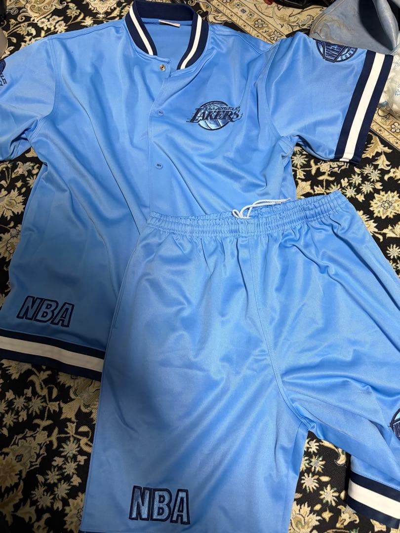 バウワウ着用 NBAレイカーズセットアップ水色 FUBU rocawear - メルカリ