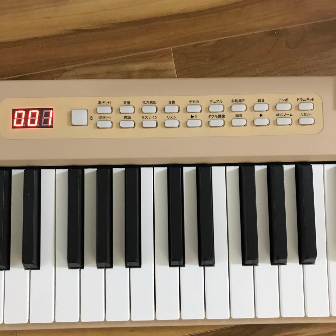 電子ピアノ 88鍵 ポータブル 充電式 初心者 オークベージュ - メルカリ