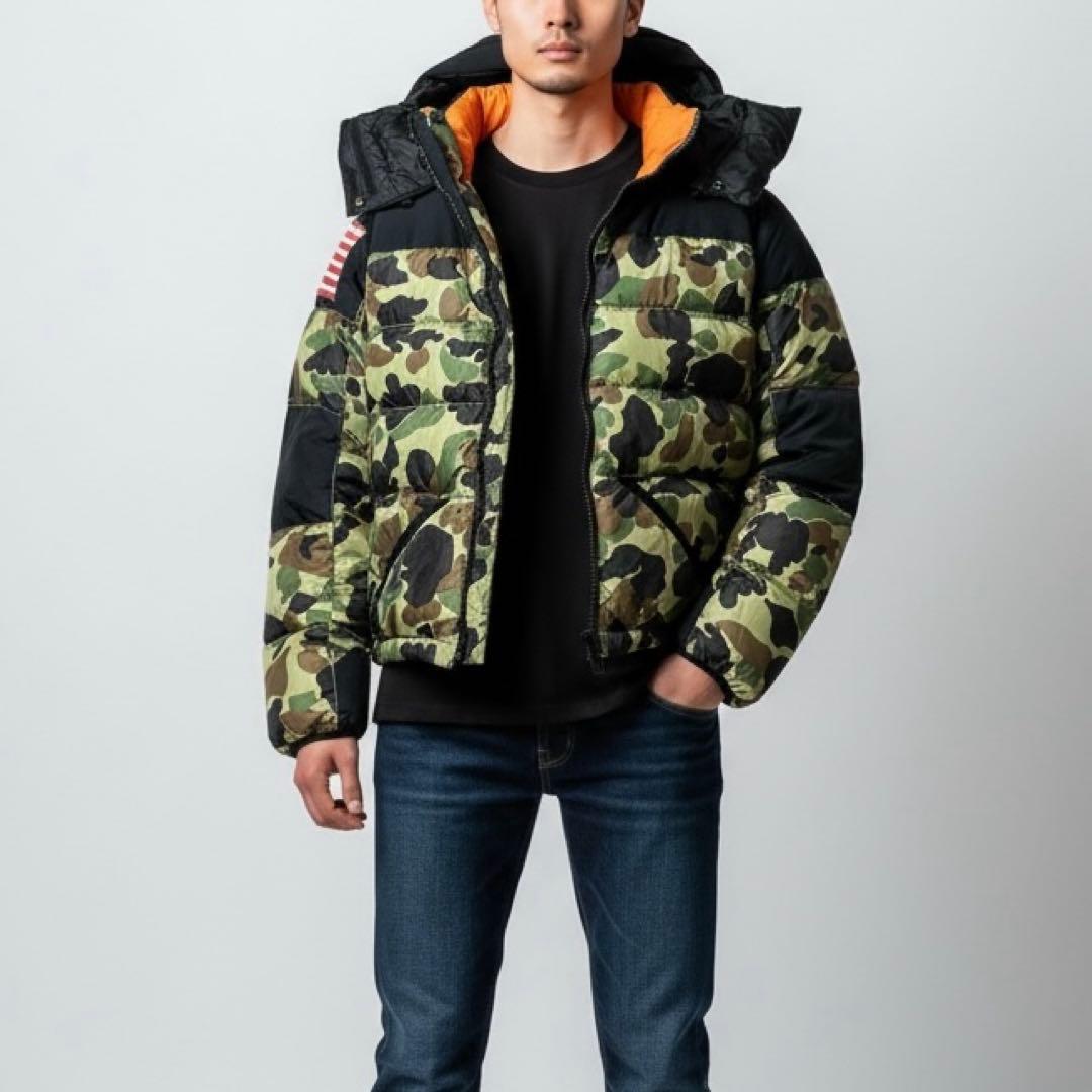 懺*悔様 デニムサプライ&ラルフローレン カモフラ2wayダウン 迷彩 150