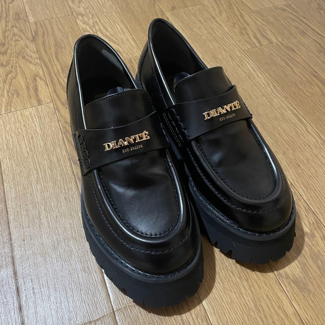DIANTE ディアンテ ブラックローファー 厚底 Mサイズ - メルカリ