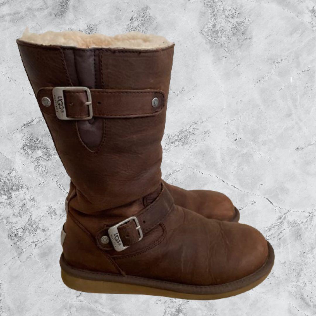 UGG オーストラリア ケンジントン ムートンブーツ ブラウン 24 - メルカリ