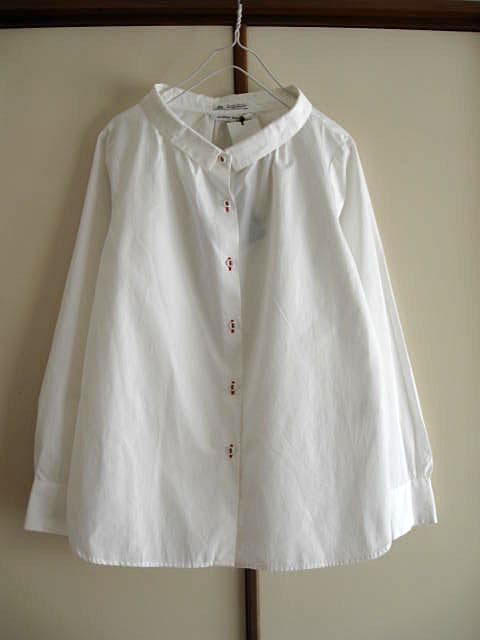 atelier naruse×THOMAS MASON コットンブラウス cotton ~THOMAS MASON~ gather blouse - atelier naruse｜Online store