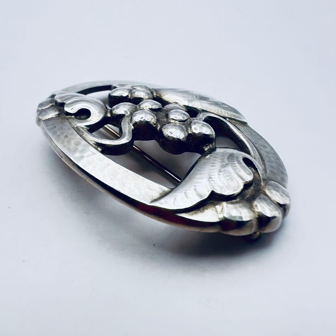 ジョージジェンセン ムーンライトグレープ 101 シルバー ブローチ