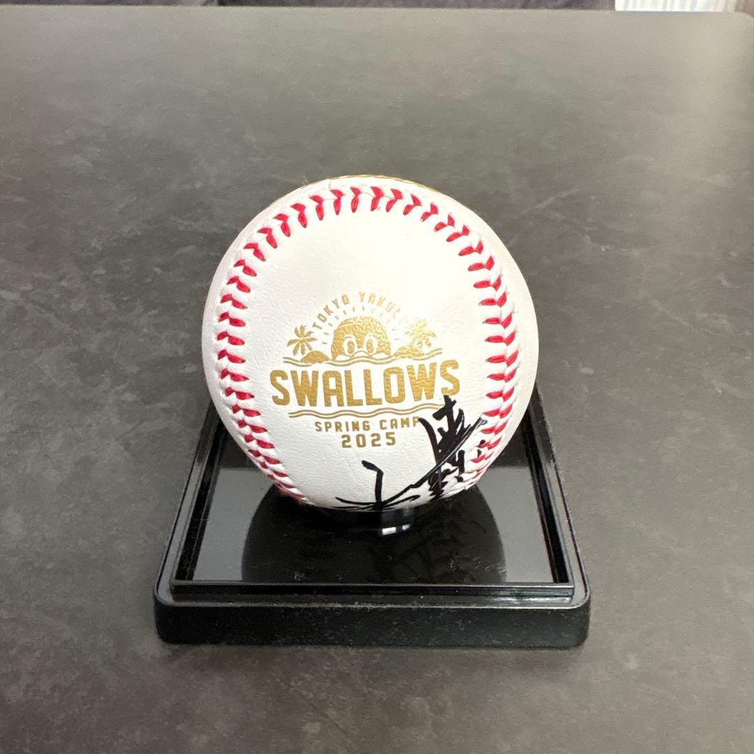 東京ヤクルトスワローズ #88 池山 隆寛監督 写真＋直筆サインボール