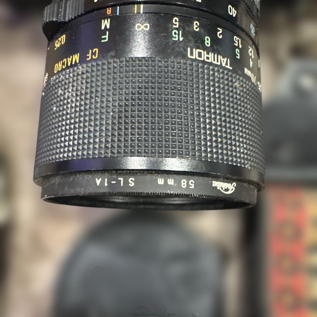 Canon AE-1 フィルムカメラ Tamronレンズ付き - メルカリ