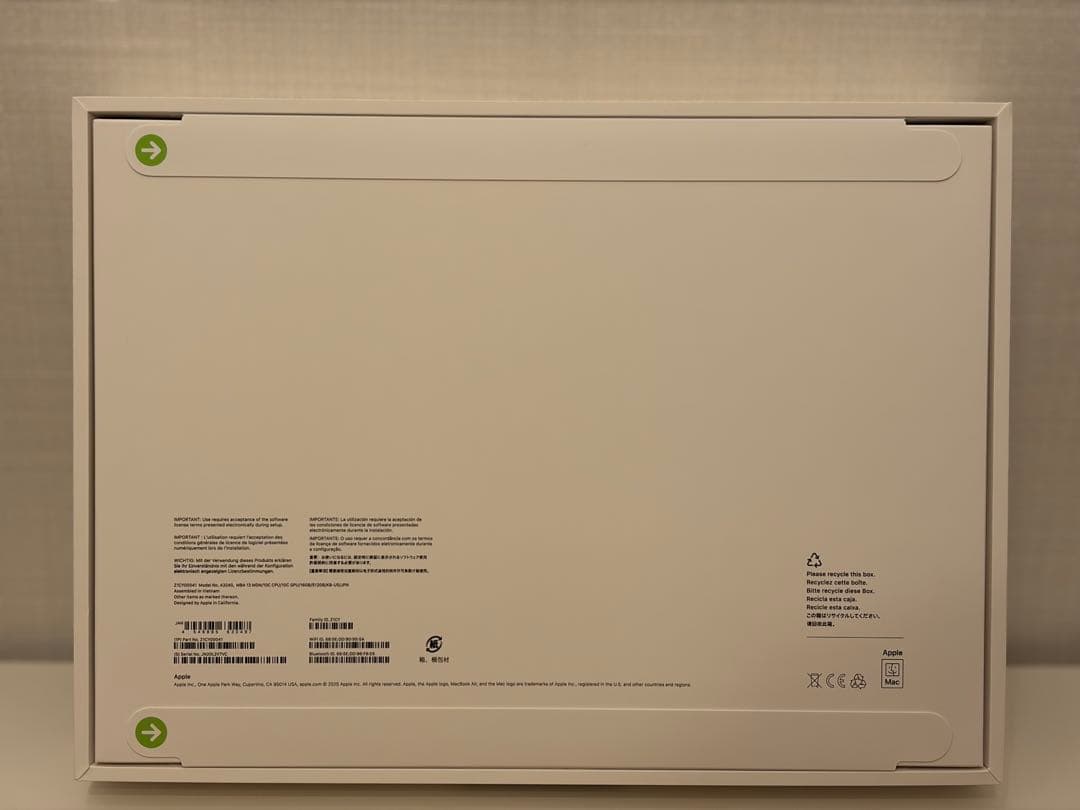 【新品】M4MacBook Air13/16/512/ミッドナイト/US CTO