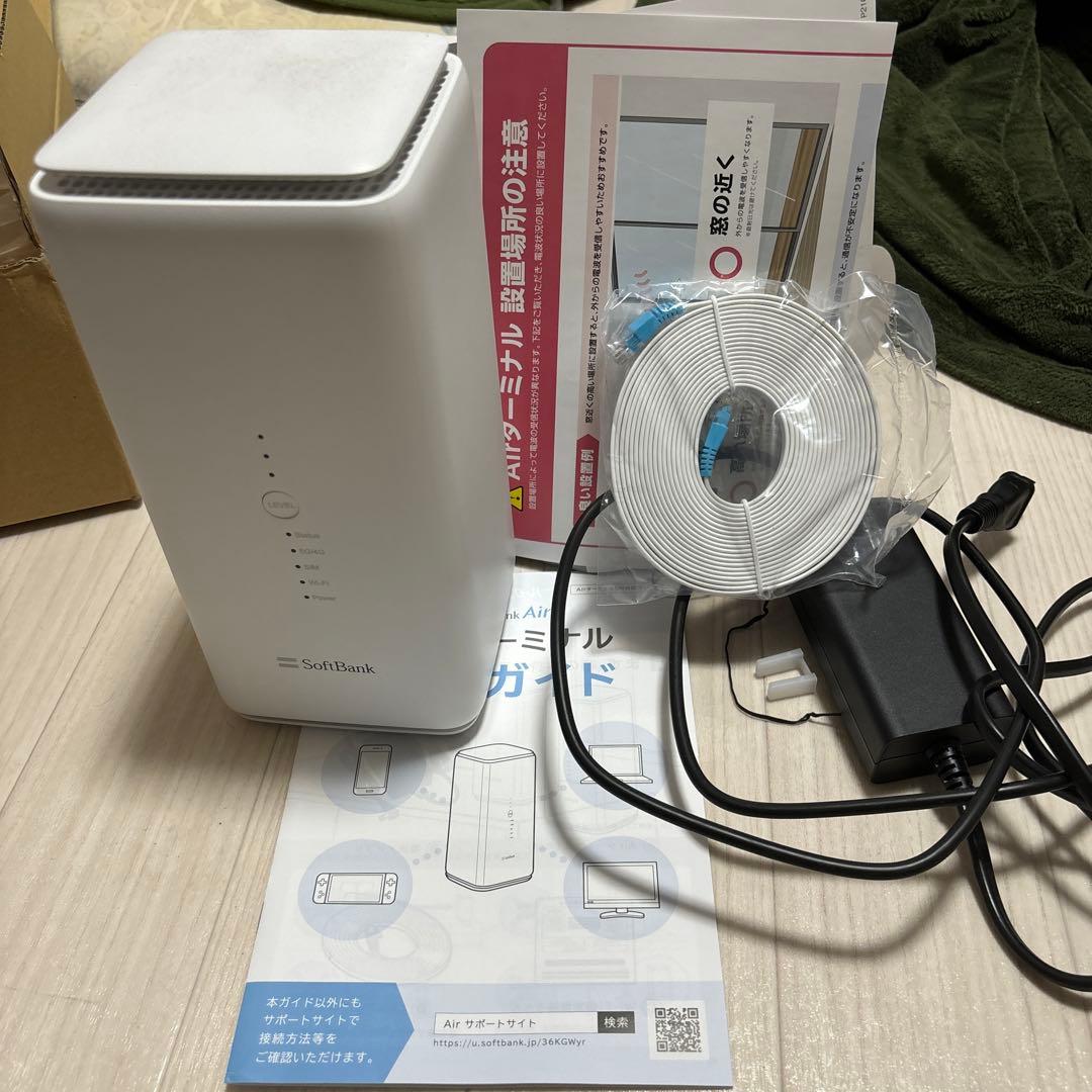 ソフトバンクエアー5Gフルキット箱説明書付き！ほぼ新品 SoftBank Air（ソフトバンクエアー）Airターミナル 5 | インターネット