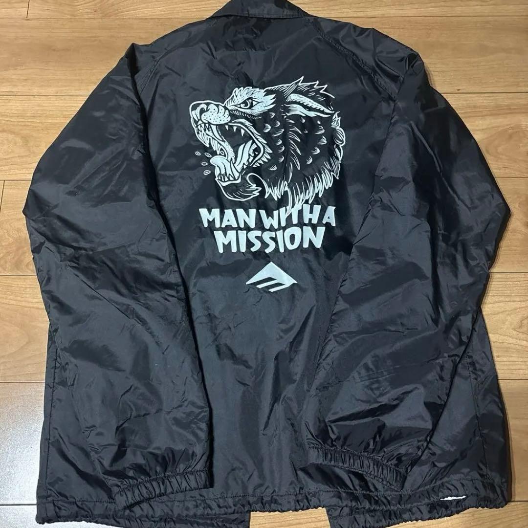 MWAM x Emerica コラボコーチジャケット ブラックLサイズ マンウィズ エメリカ コラボコーチジャケット Mサイズ MAN WITH A