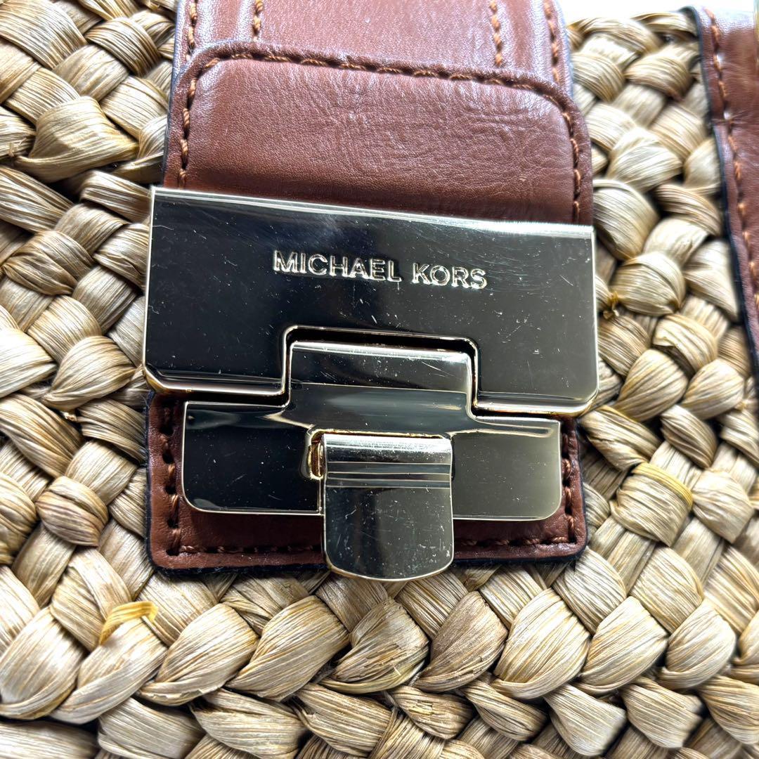 美品】マイケルコース カゴバッグ チェーン 金具 ガンチーニ 手提げ