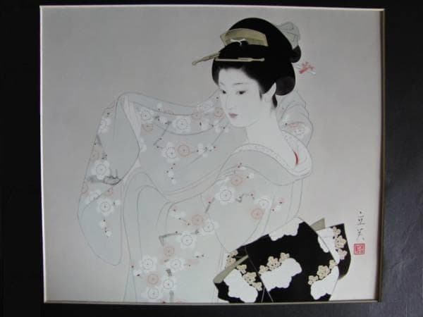 狩野玉楽【古土佐図梁楷図】作品部分は紙本絹本掛軸一幅軸先骨575