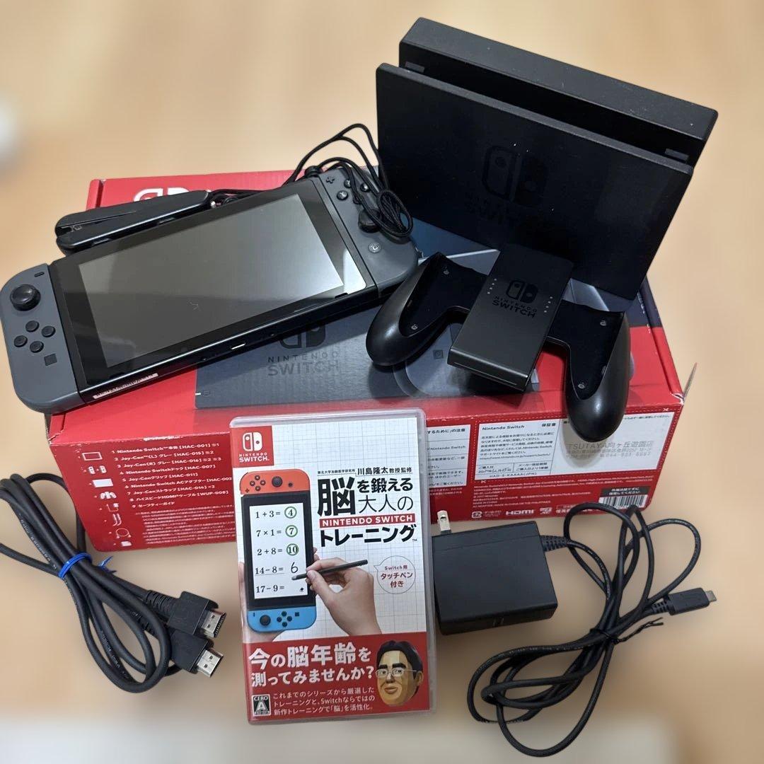 【ソフト付】Nintendo Switch 本体 グレー 脳トレセット ソフト付】Nintendo Switch 本体 グレー 脳トレセット - メルカリ