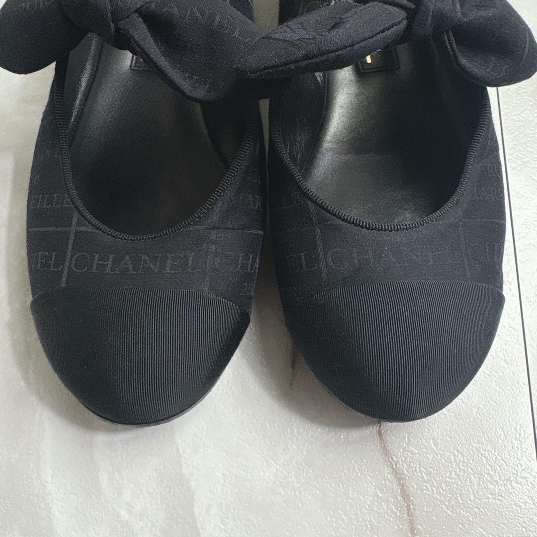 シャネル CHANEL G46149 フラットシューズ メリージェーン 黒 - メルカリ