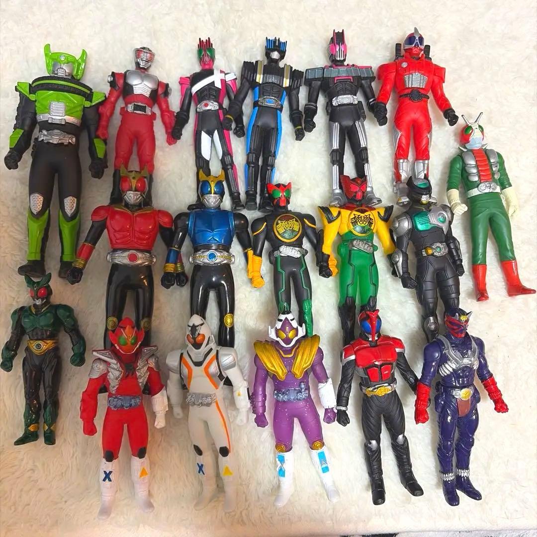 仮面ライダー ソフビフィギュア 18体セット オーズ ディケイド まとめ