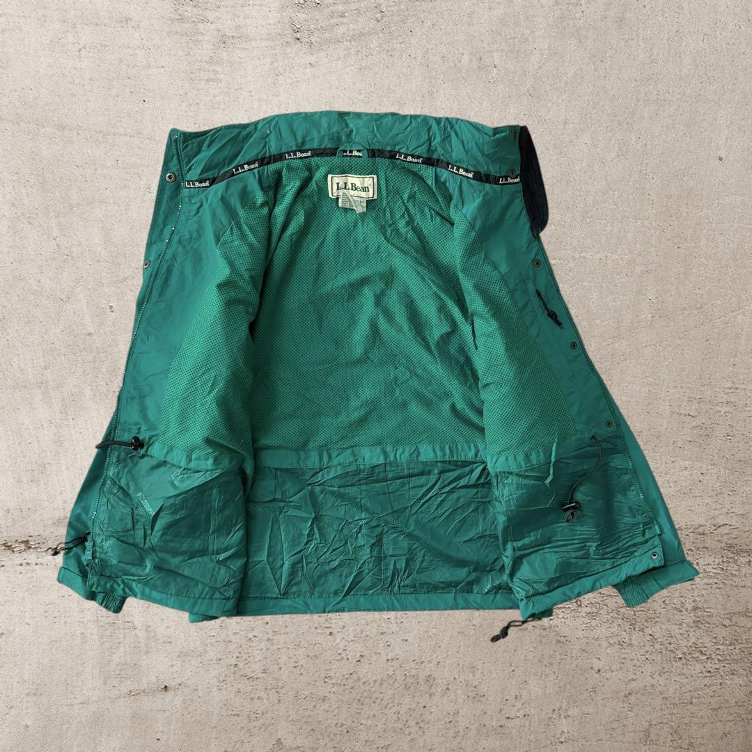 L.LBeanエルエルビーン90sフーディナイロンジャケットドローコード刺繍