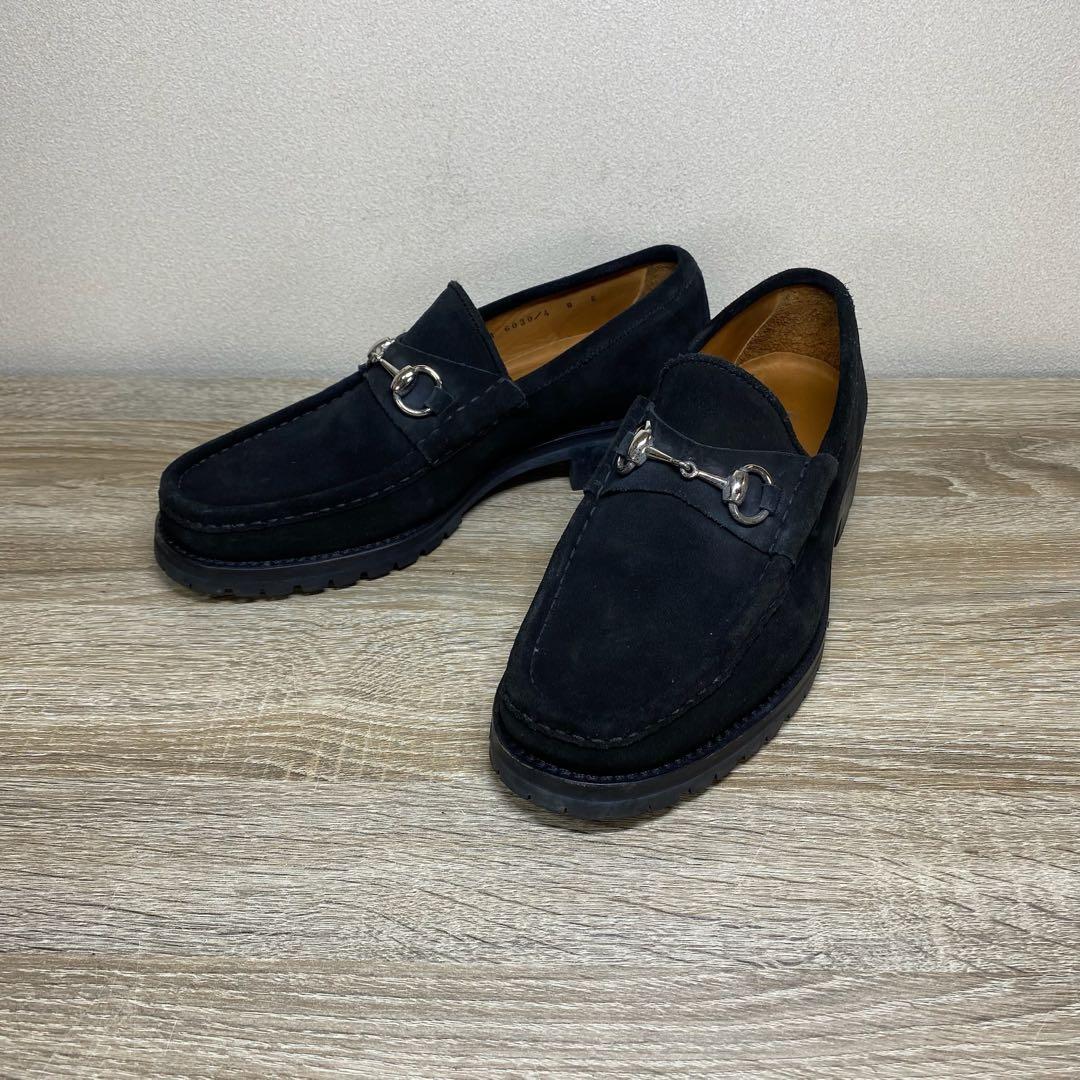 グッチ ホースビットローファー スエード ブラック 111 6030/4 8E