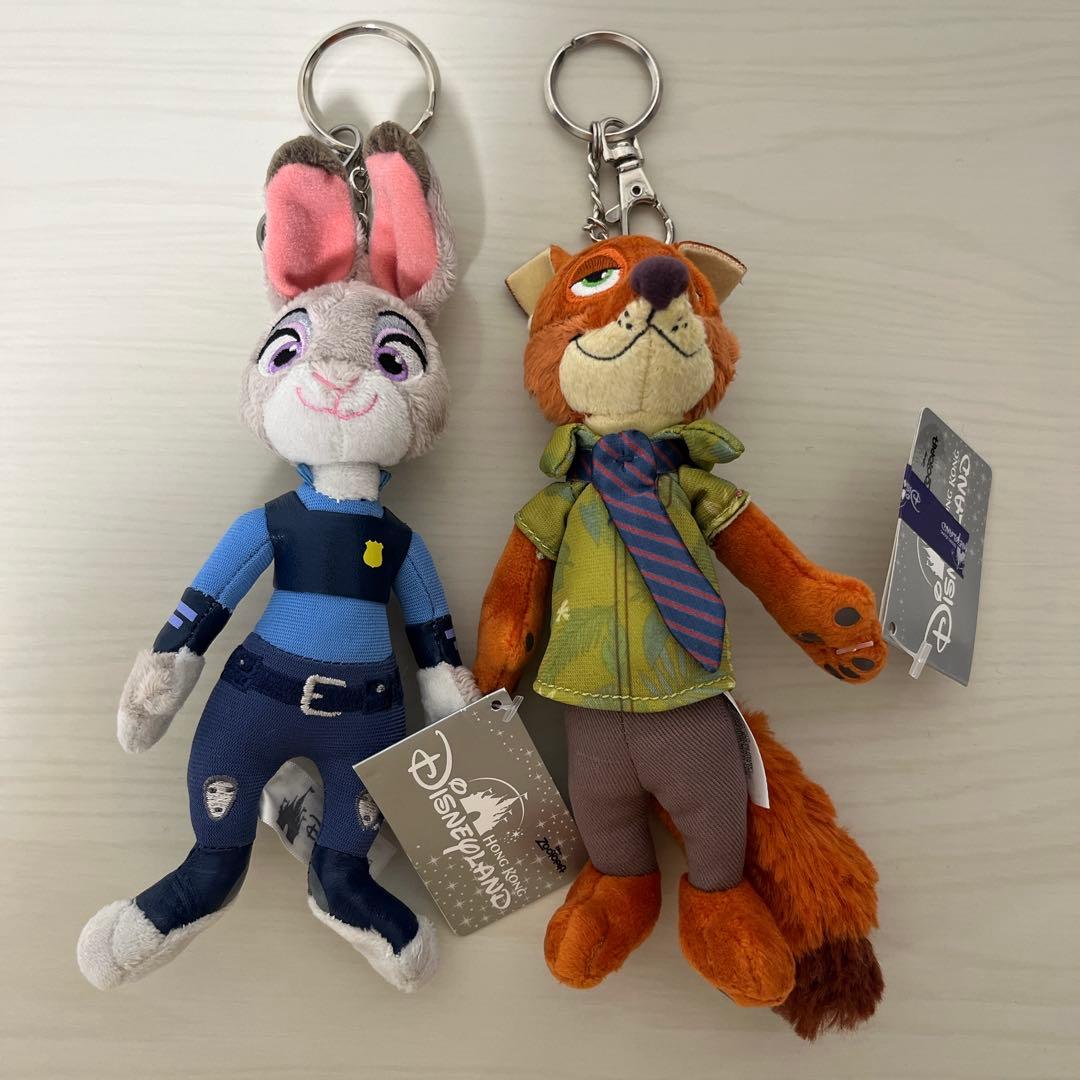 レア】香港ディズニー ズートピア ニック ジュディ ぬいぐるみ