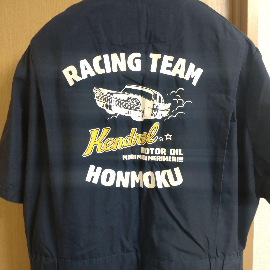 クレイジーケンバンド Kendrol レースチームつなぎ ネイビー 半袖