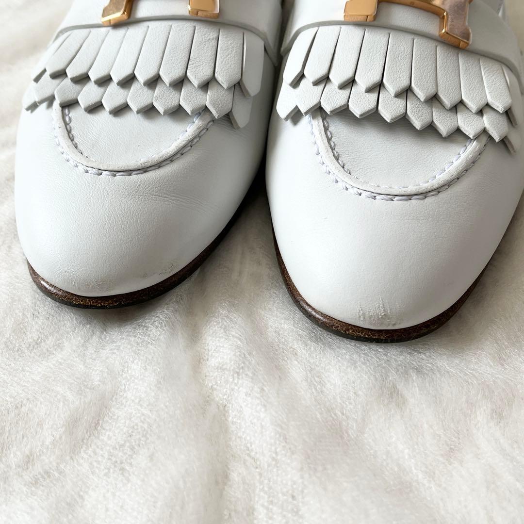 HERMES エルメス　モカシン　ロワイヤル　36.5 23.5cm ホワイト