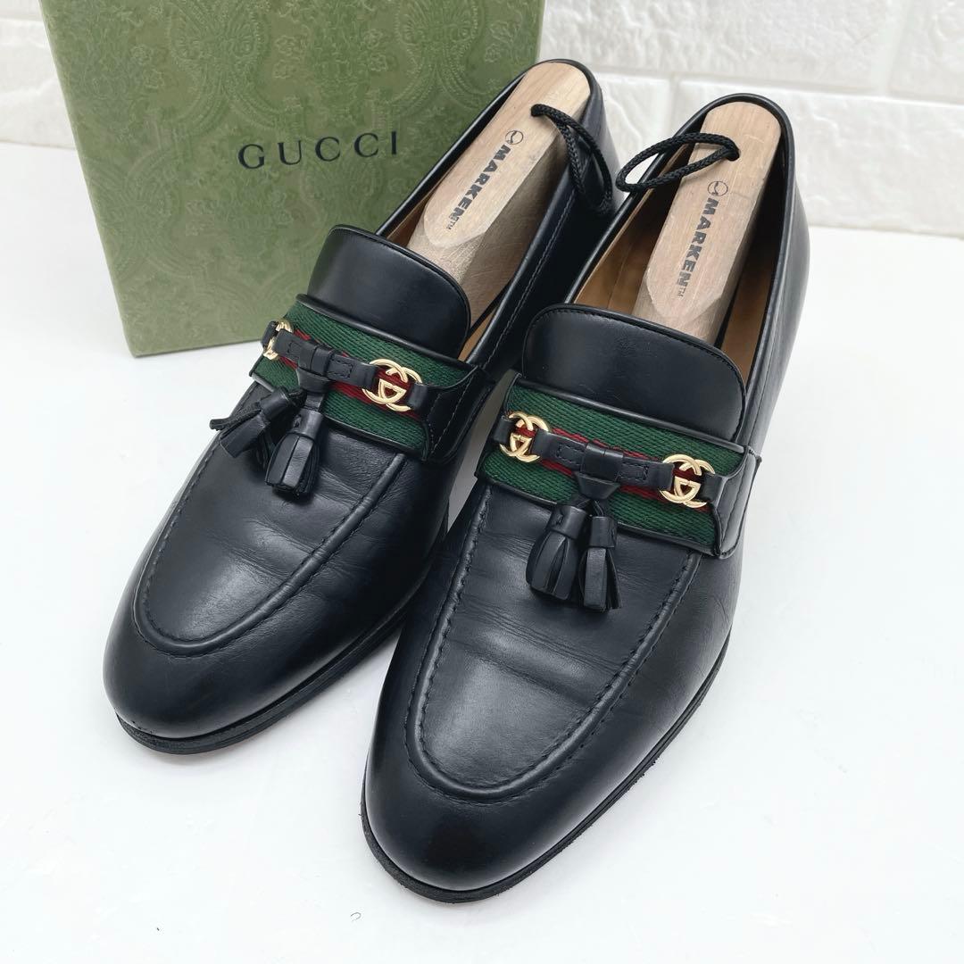 GUCCI シェリーライン インターロッキング ローファー タッセル 38サイズ GUCCI シェリーライン インターロッキング ローファー タッセル 38サイズ