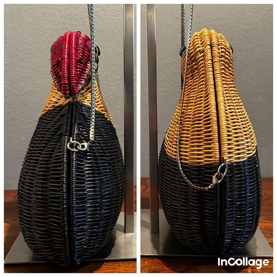 匿名配送】SERPUI 鳥型 かごバッグ オウム チェーンストラップ 夏