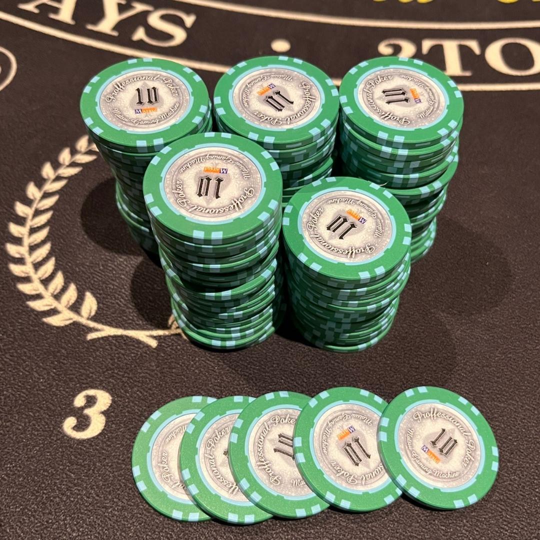 11 MGM社正規品 カジノチップ 100枚 10$ ポーカーチップ  H26年 楽天市場】【最強配送】 ポーカーチップ ポーカーセット カジノチップ