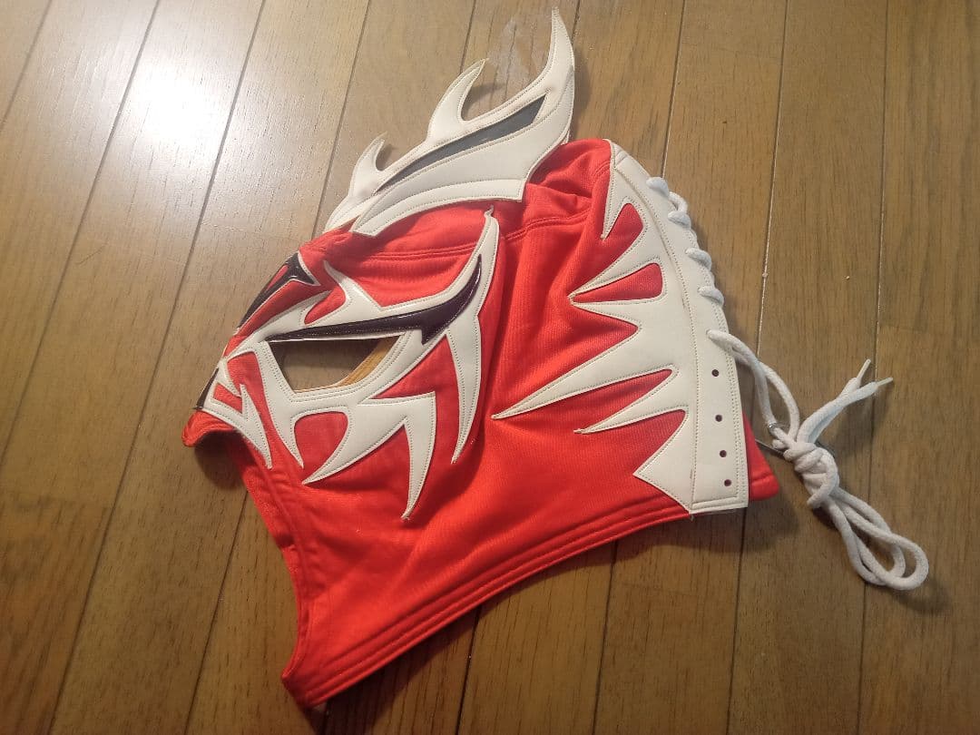 チャビンガー 本人使用済み試合用マスク プロレスマスク ソラール／プロレスマスク／試合用マスク／オフィシャル品／本人着用