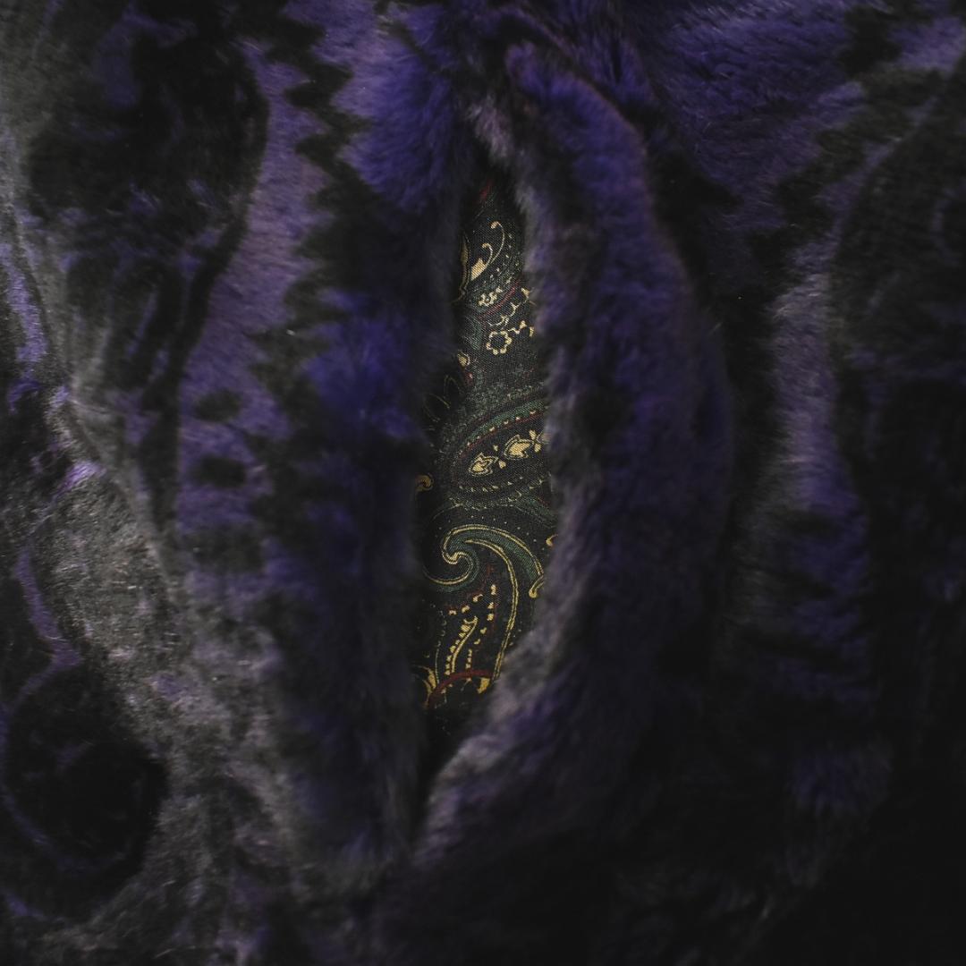 おまとめ割り 【高級】 シェアードミンク ケープ ポンチョ パープル 総