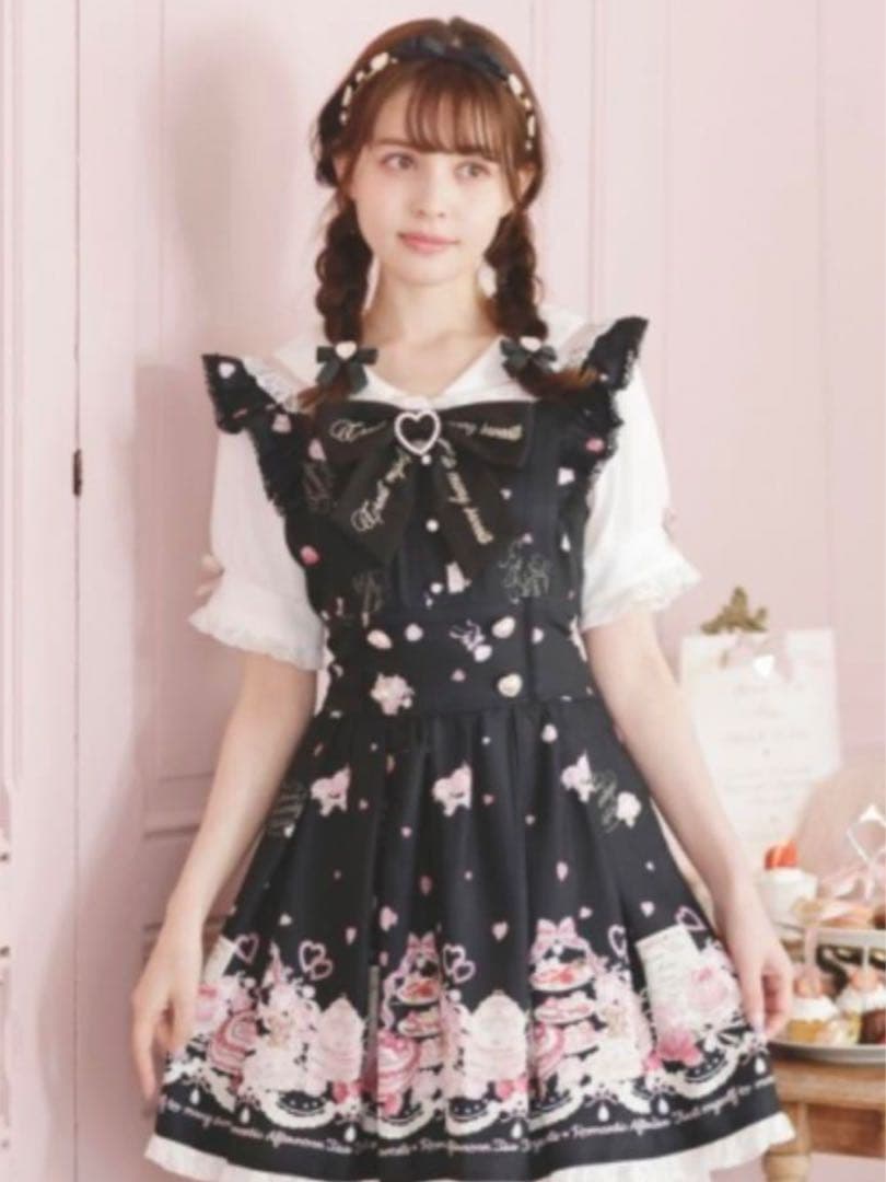 ♡LIZLISA♡ Many Hearts Afternoontea柄ワンピース - メルカリ