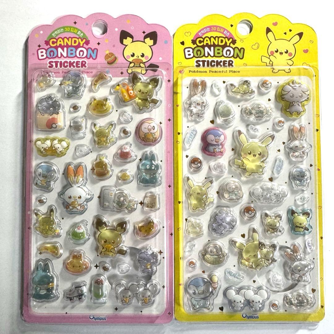 韓国限定】ポケピース 3D立体シール 4種×4セット 新品未開封 ポケモン