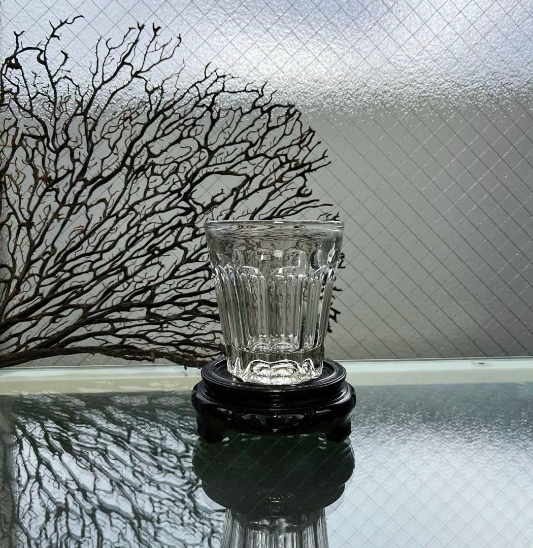 骨董 時代ガラス ゆらゆら 気泡入り 希少銀色 水飲みコップ 剣先コップ