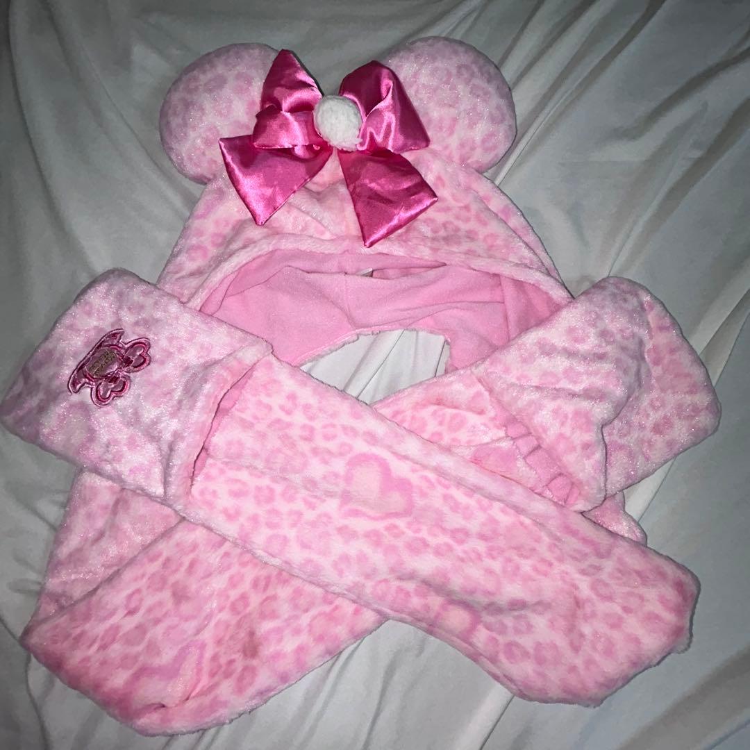 ディズニー ミニー ファンキャップ マフラー ヒョウ柄 レオパード