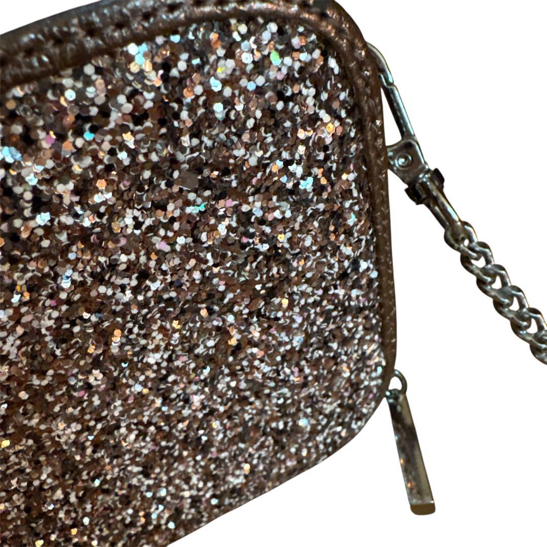極美品 DIANA グリッター ショルダーバッグ カメラバック チェーン