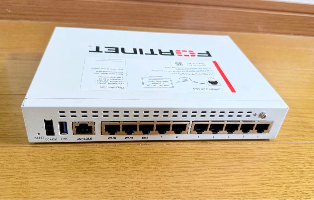 FORTINET FORTIGATE-60E(ライセンス有り) 【v7.4.9】 - メルカリ