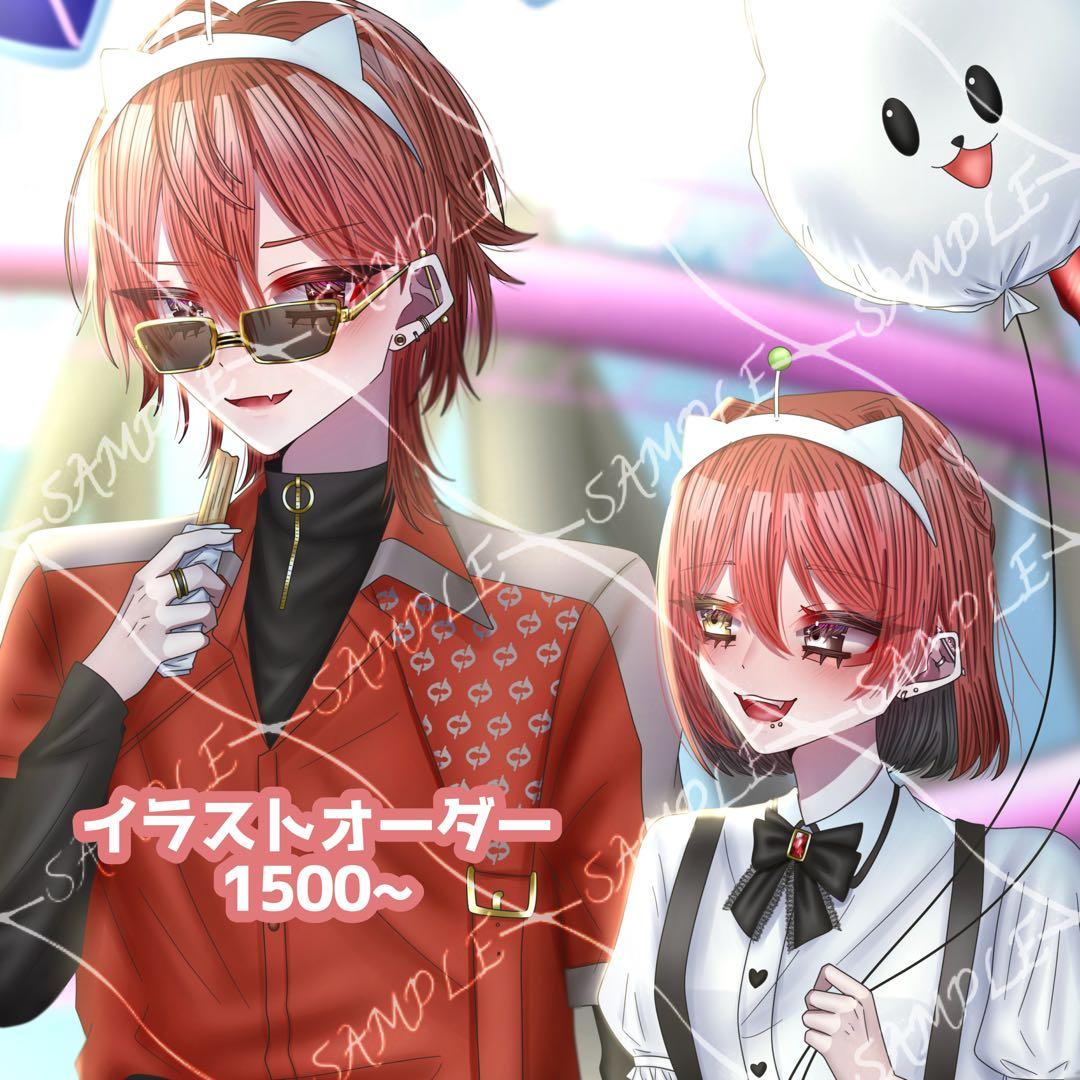 イラスト 夢絵 コテキャ イラストオーダー ポストカード - メルカリ