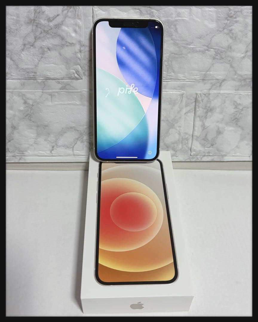 iPhone12 mini ホワイト 64GB SIMフリー 箱あり ケーブル付 - メルカリ