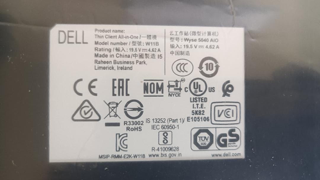 中古新品Dell Thin Client Wyse 5040 AIO W11B - メルカリ