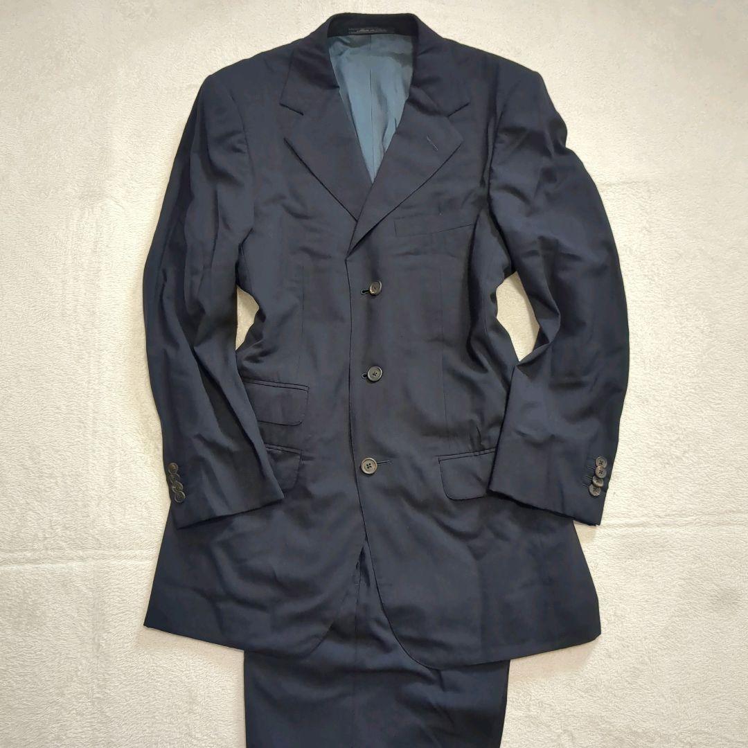 GUCCI スーツセットアップ トムフォード期 無地 ネイビー 裏地ブルー