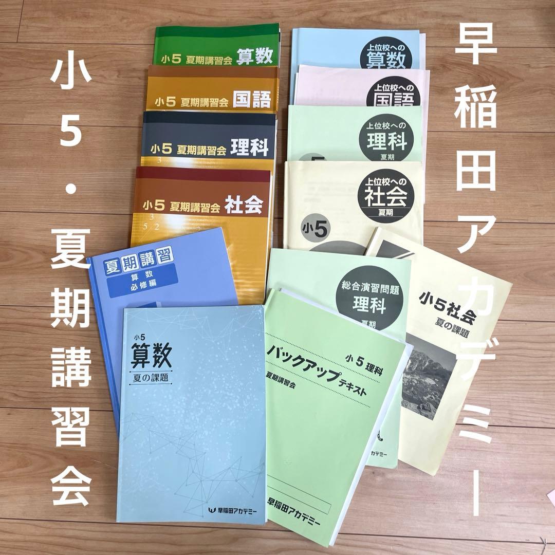 小5 夏期講習会 教材セット 早稲田アカデミー 四ツ谷大塚 早稲アカ