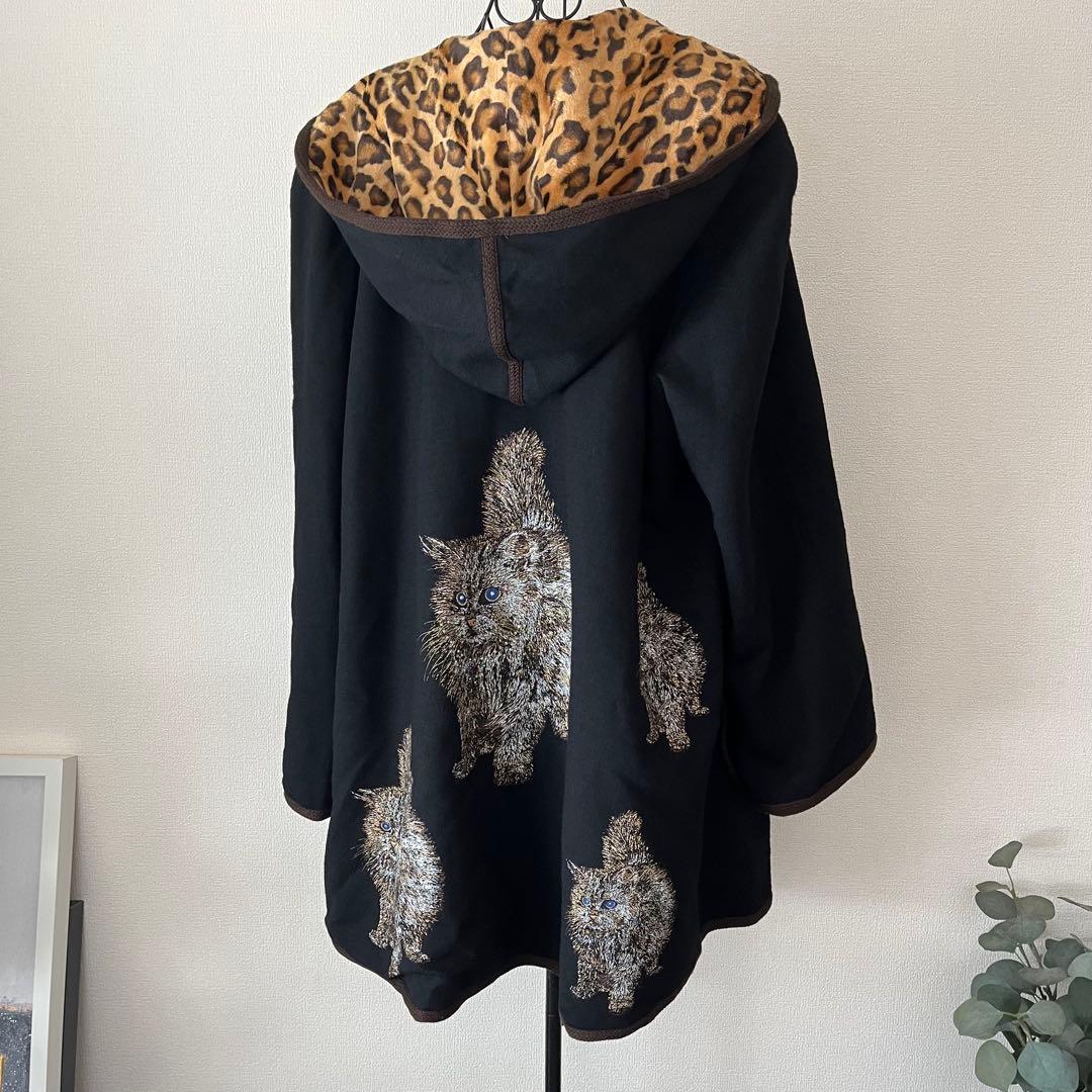 伊太利屋 ＊猫 ポンチョ ウール