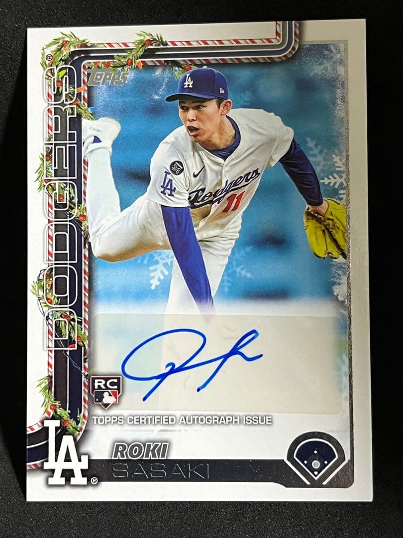 佐々木朗希2025 Topps holiday直筆サインカード 200枚限定 - メルカリ