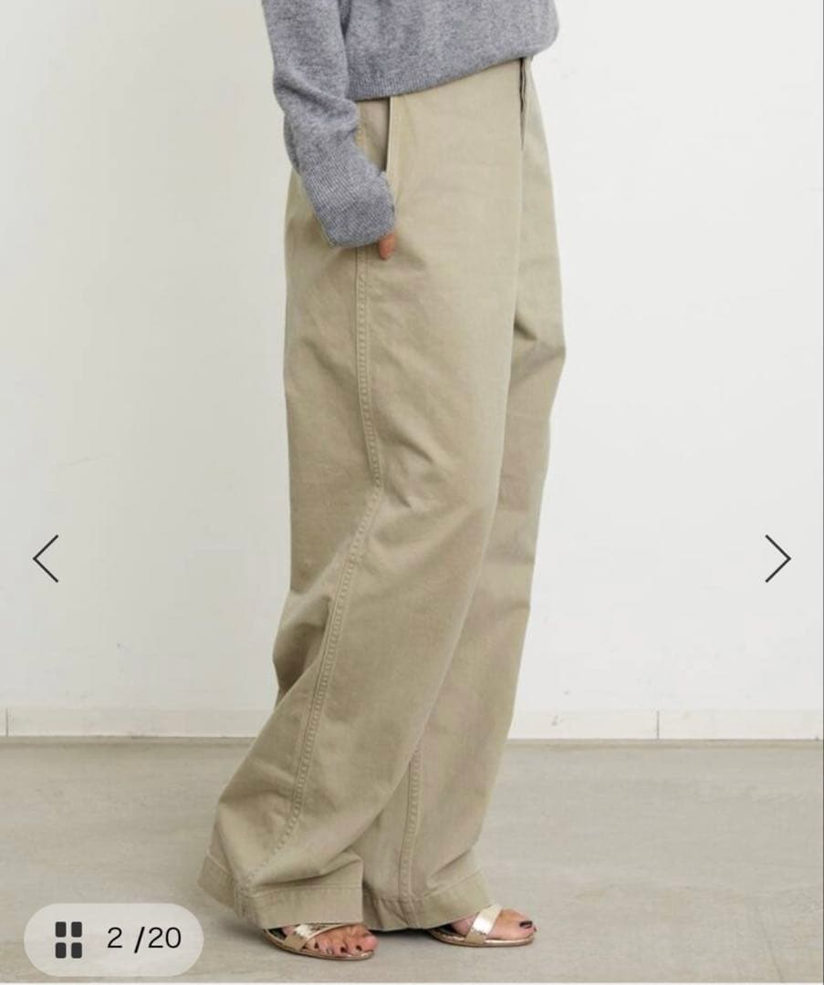 クチュールドアダムCOUTURE D'ADAM ベージュ チノパン 38 COUTURE D'ADAM/クチュールドアダム Chino PT（チノパンツ）｜IENA